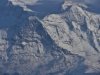 Najslávnejšia horolezecká stena Eiger Fotené z lietadla cestou domov.