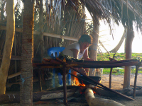 Panama, súostrovie San Blas, indiánska osada Kunov