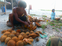 Panama, súostrovie San Blas, indiánska osada Kunov