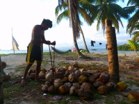 Panama, súostrovie San Blas, indiánska osada Kunov