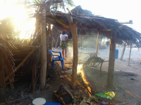 Panama, súostrovie San Blas, indiánska osada Kunov