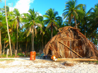 Panama, súostrovie San Blas, indiánska osada Kunov