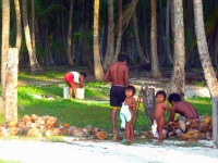 Panama, súostrovie San Blas, indiánska osada Kunov