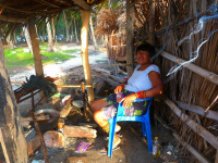 Panama, súostrovie San Blas, indiánska osada Kunov