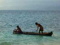 Panama, súostrovie San Blas, indiánska osada Kunov
