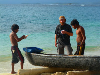 Panama, súostrovie San Blas, indiánska osada Kunov