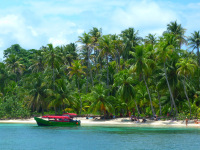 Panama, súostrovie San Blas, indiánska osada Kunov